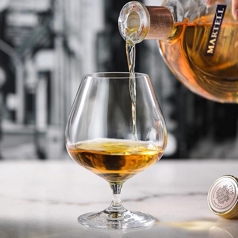 Luxury lead-free crystal wine glass for brandy glass whisky