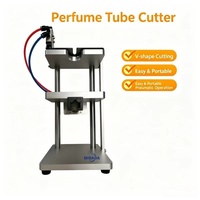 Coupe-pailles pneumatique semi-automatique pour parfum, 15-35 pièces/min, pour la découpe de tubes de flacons cosmétiques, haute vitesse, forme en V