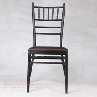 Chaises Chiavari en métal noir empilables, personnalisées en usine, grande quantité, populaires, pour événements, vente en gros