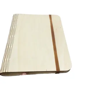 Öğrenci günlüğü defter ahşap yumuşak klozet kapağı örtüsü B5 ahşap kapaklı