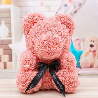 P-1 40cm Kunstmatige Pe Bloem Non-Woven Stof Teddy Rozenbeer Doos Aangepaste Kleur Feestdagen Decoratie voor Valentijnsdag