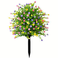 Bouquet de fleurs artificielles de gypsophile mélangées, personnalisé, multicolore (violet, orange, jaune, blanc), petites fleurs