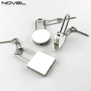 Serrures en métal vierges pour sublimation DIY, en alliage de zinc, personnalisables, formes cœur, carré et rond, vente en gros - Product Image 5