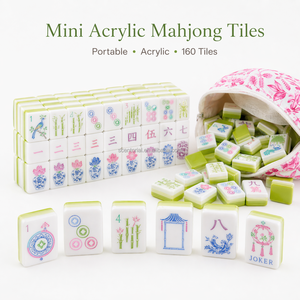 Lot de 160 tuiles de Mahjong Américain en Acrylique Portable Miniature, Motif Singe Limoncello, Colorées, pour Voyage - Product Image 1