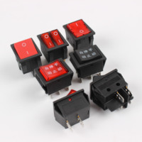 Interrupteur à bascule 3 broches 3 positions pour bateau, interrupteur à bascule rond/carré personnalisé avec lumières LED 250V/16A CA ON-OFF