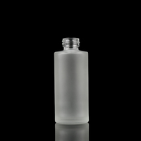 Botol Semprot Kaca Bentuk Silinder 100ml Berkualitas Tinggi, Transparan Doff, dengan Pompa Semprot Bambu
