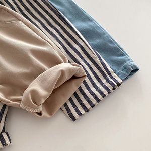 <span class=keywords><strong>Pantalon</strong></span> rayé long en coton/élasthanne respirant pour garçons, collection automne, vêtements décontractés pour bébés et jeunes enfants - Product Image 4