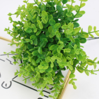 Plantes artificielles en plastique vert à 7 tiges, feuilles de gazon pour décoration de fiançailles, mariage, maison, trèfles, décorations de table