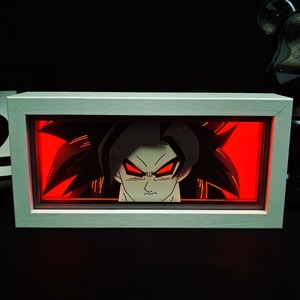 Boîte à ombres 3D en papier découpé pour Halloween, lampe de nuit LED 16 couleurs, alimentation USB et piles, pour chambre d'enfant, décoration festive - Product Image 2