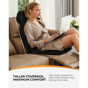 Coussin de <span class=keywords><strong>massage</strong></span> chauffant pour le dos avec arrêt automatique, pour chaise de bureau à domicile, idéal pour les adolescents - Product Image 5