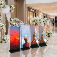 Support d'affichage numérique LED portable intelligent et réglable pour intérieur avec contrôle du contenu par WIFI et USB