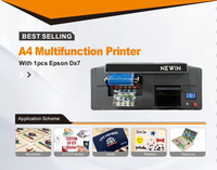 Terlaris kustom mewah Printer DTF Uv Set lengkap Film Ab otomatis Roll-Flat terintegrasi Printer A4 Uv Flatbed pencetak DTF