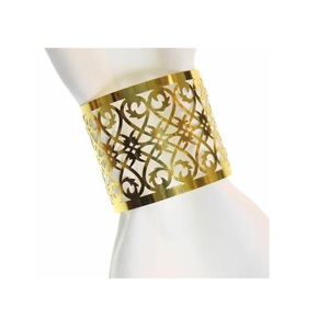 Servilletero de metal decorativo Calidad superior Diseñador hecho a mano Titular de tejido Forma redonda Anillo de servilleta al por mayor - Product Image 3
