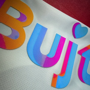 Soft-touch & Flexible Multicolor Letter Iron on logo 3D Emboss Rubber Logo Patch Silicone Heat Transfer <b>Label</b> for Clothing - Product Image 2
