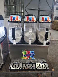 Machine à slush professionnelle Have Light <span class=keywords><strong>SM212</strong></span> en acier inoxydable de qualité alimentaire, 2 réservoirs, 800W, pour table, couleur noire - Product Image 2