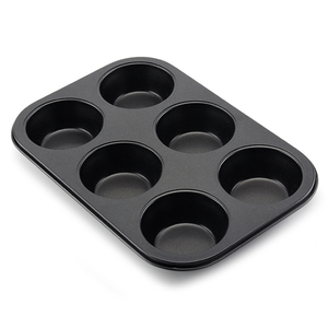 Molde para <span class=keywords><strong>Muffins</strong></span> Antiadherente <span class=keywords><strong>de</strong></span> 6 Cavidades, <span class=keywords><strong>Bandeja</strong></span> para Cupcakes para Horno - Product Image 2