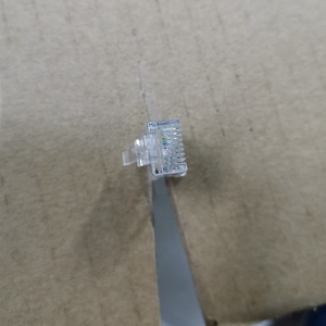 8P4C <span class=keywords><strong>RJ45</strong></span> mâle à 6P4C <span class=keywords><strong>RJ11</strong></span> femelle câble adaptateur en cuivre type plat avec gaine en PVC pour télécommunication - Product Image 3