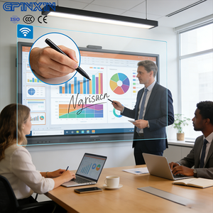 Tableau blanc numérique électronique <span class=keywords><strong>de</strong></span> 55 à 65 à 86 pouces, tableau intelligent avec écran multi-tactile, PC OPS <span class=keywords><strong>pour</strong></span> présentation interactive en conférence - Product Image 3
