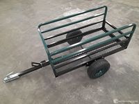 Remorque utilitaire pour VTT, remorque à plateau en acier grillagé, chariot à benne basculante
