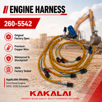 Faisceau de câblage d'excavatrice KAKALAI 260-5542, faisceau de câblage moteur C6.6 pour excavatrice CAT 320D 323D 326D