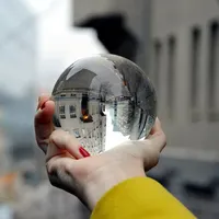 Bola colorida transparente de cristal para Feng Shui, 60mm, 80mm, 100mm