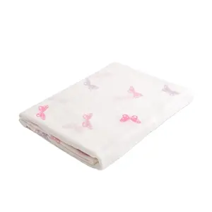 Muslin Tree Animal Pattern Butterfly 47*47 Inches Printed Flora Newborn Cotton Swaddle Blanket
