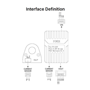 Module d'alimentation à effet Hall, large plage de tension 7-100V, détection de courant haute précision 6A pour contrôleur de vol - Product Image 6