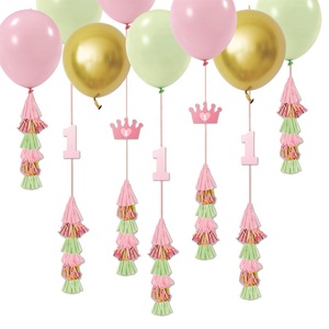 Décorations suspendues EASTTERN avec pompons pour fête du 1er <span class=keywords><strong>anniversaire</strong></span> d'une petite fille - Product Image 1