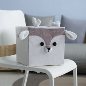 Boîte de rangement en tissu au design de dessin animé mignon <span class=keywords><strong>pour</strong></span> jouets, panier carré pliable <span class=keywords><strong>pour</strong></span> vêtements sales, organisation de la maison - Product Image 1