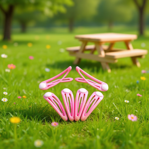 Base decorativa per fermagli per capelli ILAN da 5 cm, 6 pezzi, per bambine - Product Image 3