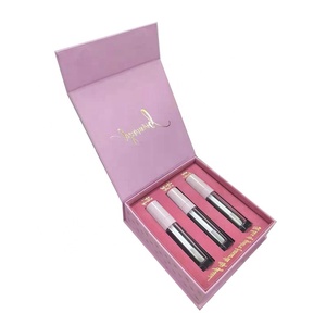 Wholesale Customized Printed Magnetic Book Shaped Box Rigid Cardboard Packaging Box Paper Gift Box for Lip Glossy