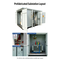 Poste de transformateur préfabriqué européen personnalisé 11kV 0.4kV, conception OEM directe usine, boîtier étanche 400-1000kVA