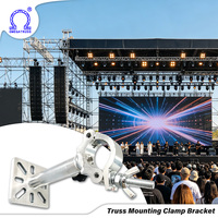 Soporte de Montaje para Truss con Abrazadera Ajustable de Media Unión y Base Multiorificio para Montaje en Techo y Pared para Empresas de Alquiler de Equipos AV