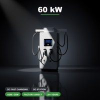 Stasiun Pengisian Daya Cepat EV DC 60kW Dual-Gun Terintegrasi Model OEM ODM 2ZD60-3 Tiga Fasa AC 380V Maks 250A