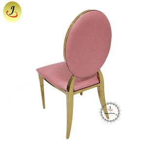JC-SS87 Wholesale Modern Gold Round Shape Home Furniture Event Party Stainless Steel Dining <b>Chair</b> - Product Image 4