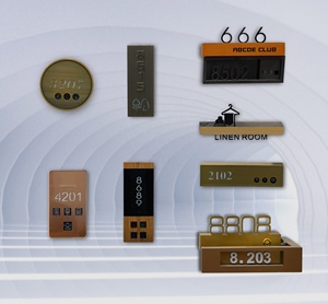 Placa <span class=keywords><strong>de</strong></span> Señalización <span class=keywords><strong>para</strong></span> Puerta <span class=keywords><strong>de</strong></span> Hotel D02-SF con Marco, Número <span class=keywords><strong>de</strong></span> Habitación Inteligente - Product Image 5
