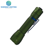 Linterna Táctica de 1300lm, Fabricada en Fábrica con 44 Años de Experiencia, Alcance de 400-500M, Resistente al Agua IP68, 2600mAh, USB, Enfoque Ajustable, Luz Negra
