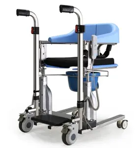Kursi Toilet mandi pasien listrik logam, Lift hidrolik, Transfer mobilitas, kursi roda mandi untuk orang tua, perawatan cacat dengan Commode
