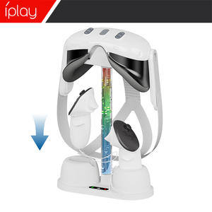 Base de Carga para Controlador <span class=keywords><strong>VR</strong></span> Iplay Cool con Iluminación RGB y Funciones de Almacenamiento, Base de ABS+Metal HBV-463 para <span class=keywords><strong>3</strong></span> - Product Image 2