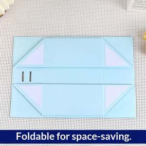 Caja de Regalo Rígida Plegable con Cierre Magnético, Lazo, Color Sólido, Logotipo Imprimible, Bolsas para Zapatos, Embalaje de Regalo para Fiestas - Product Image 3