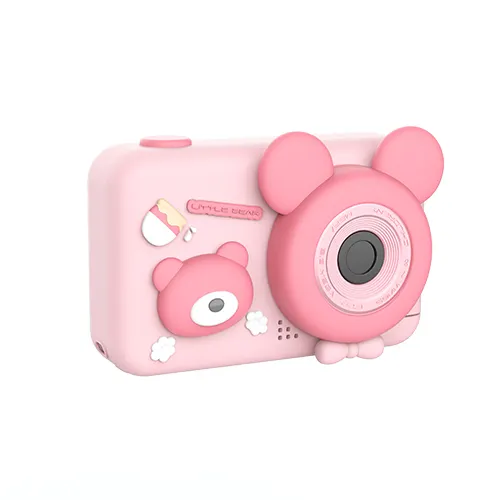 D32 재미있는 만화 미니 어린이 디지털 카메라 핑크 생일 선물 기념품 어린이 사진 셀카 비디오 카메라