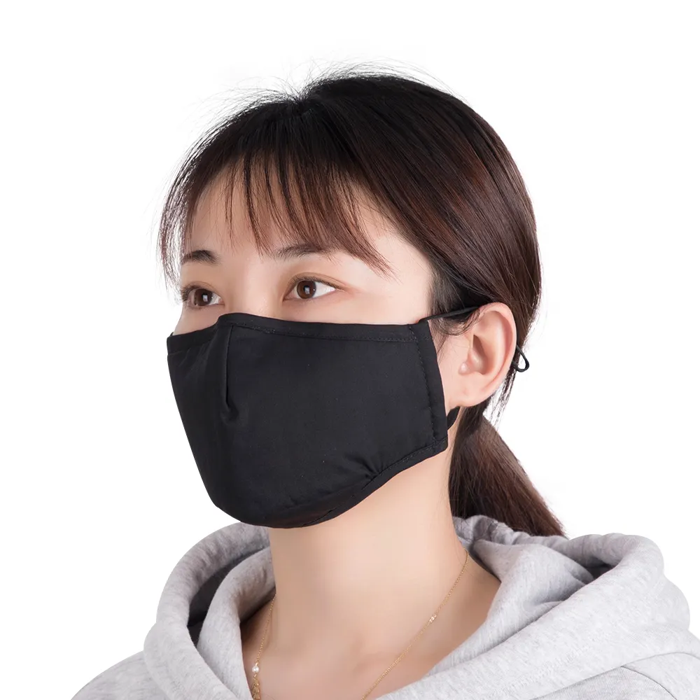 Black Anti Air Pollution Windproof Reusable Cotton Mouth and Nose face shied reusable cotton mask