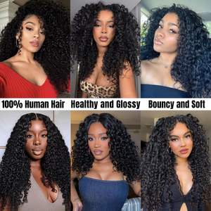 真正的未加工的处女发束沙龙质量角质层对齐的生缅甸卷曲束缝在编织延伸 - Product Image 6