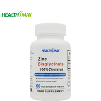 Comprimés de zinc antioxydant de vente chaude, suppléments de zinc de glycine élément de zinc, améliore l'immunité corporelle