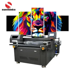 Sunthinks-impresora de inyección de tinta UV multifuncional de varios tamaños, impresora de inyección de tinta plana de un solo paso, funda de teléfono
