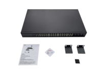 Switch PoE Plus géré L2 Plus 24 ports 4xGigabit Combo SFP 10/100/1000 Base T RJ45 Rack 1U