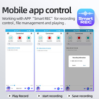 Enregistreur vocal IA avec format MP3, 8 heures d'enregistrement, dictaphone intelligent pour application mobile et clip
