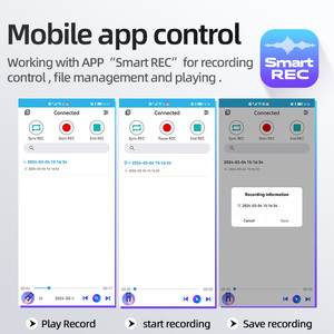 Registratore Vocale AI con Formato MP3, 8 Ore di <span class=keywords><strong>Registrazione</strong></span>, Dittafono Intelligente per <span class=keywords><strong>App</strong></span> Mobile e Clip - Product Image 3