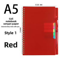 Ensemble de carnets intelligents effaçables avec logo personnalisé, carnet à spirales relié par fil réutilisable avec stylo effaçable, bloc-notes écologique