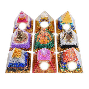 Chips de cristal de Chakra de lujo de 8cm al por mayor resina orgonita Torre piramidal en bruto estilo <span class=keywords><strong>Feng</strong></span> Shui pulido para decoración del hogar y regalos - Product Image 4